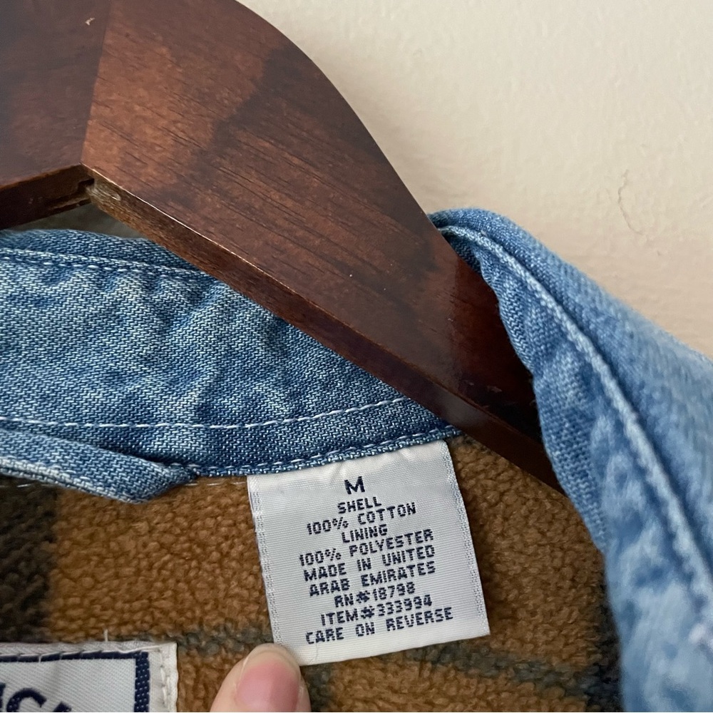 Vintage Denim Blanket Lined Jacket Shacket Men’s M - Picture 7 of 7